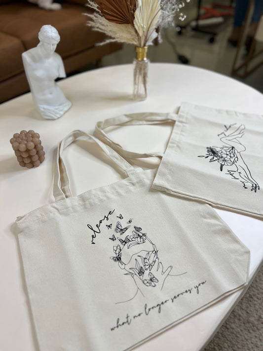 Release What No Longer Serves You- Tote Bag With Zipper